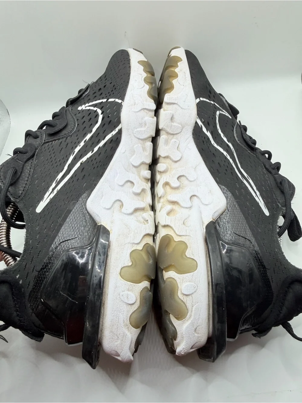 Nike Black and White Swoosh Athletic Sneakers